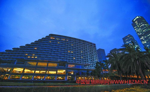 会展片区夜景提升前。
