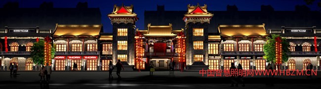 商业街景观亮化设计的商业街又美丽又繁华