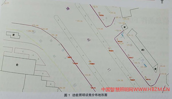 绘制桂林市照明功能设施分布地形图