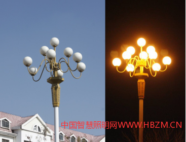长安街“中华灯”与某城市“中华灯”对比