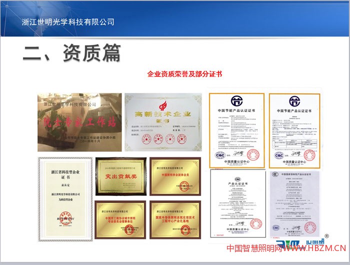 浙江世明光学科技有限公司公司资质