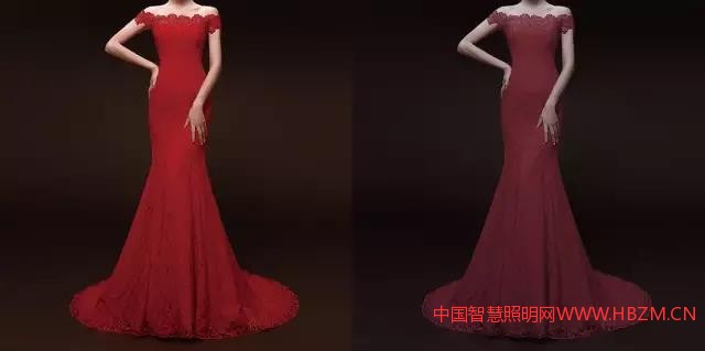 ▲ 左图在显色性较高的光源下拍摄,右图在显色性较低的灯光下拍摄