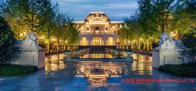 示范区轴线景观夜景照明