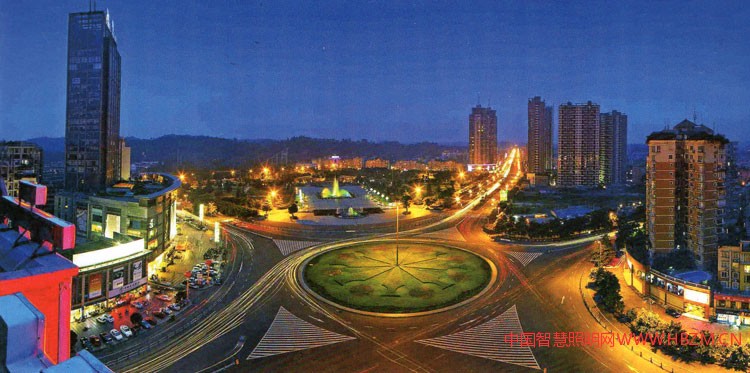 乐山市中心城区城市照明的井然有序