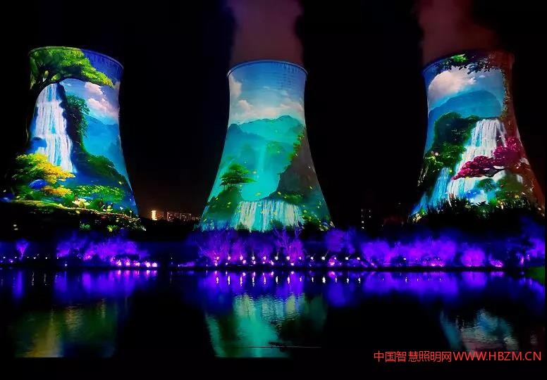 张家口“世界唯一高塔投影秀---中国智慧照明网