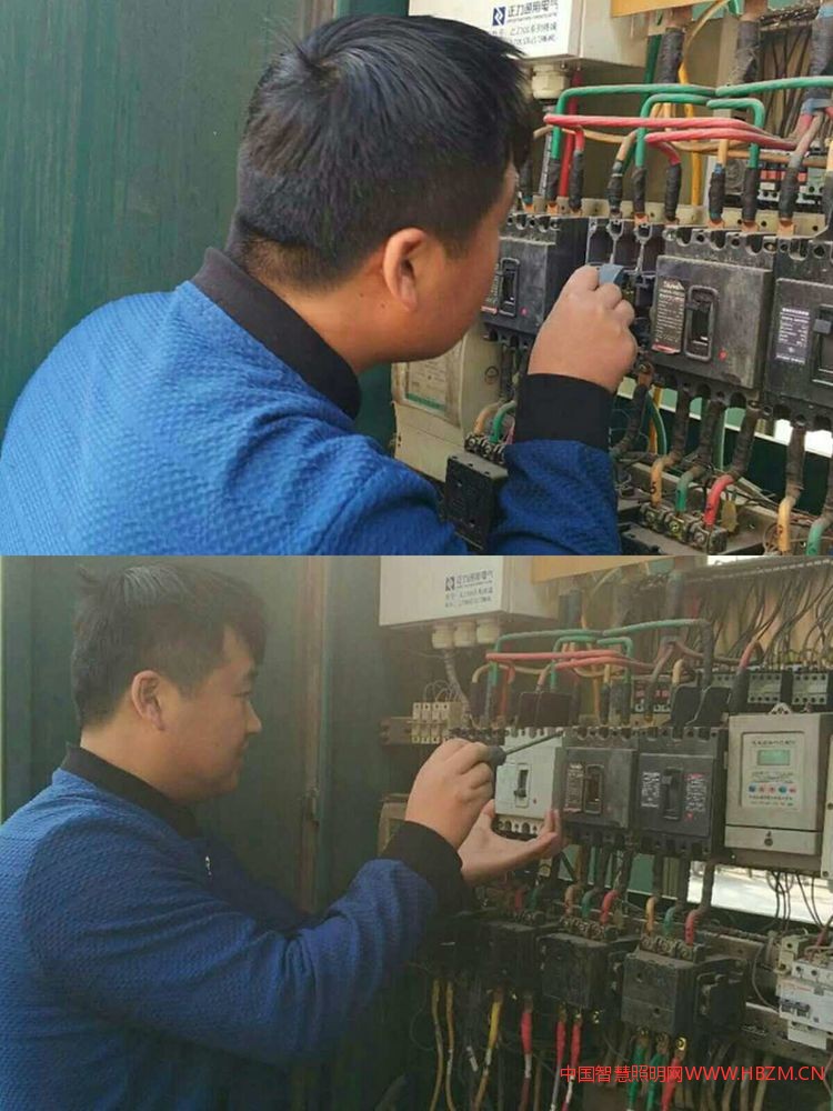 丛台路广厦街口柜查照明线路故障