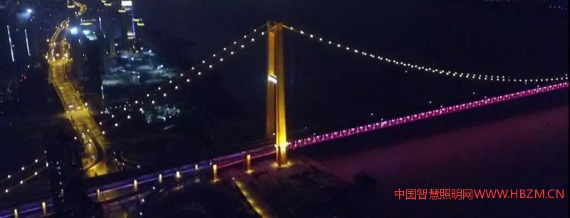 武汉杨泗港长江大桥夜景照明