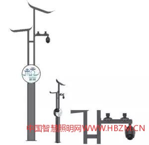 ▲湖滨步行街区智慧灯杆造型
