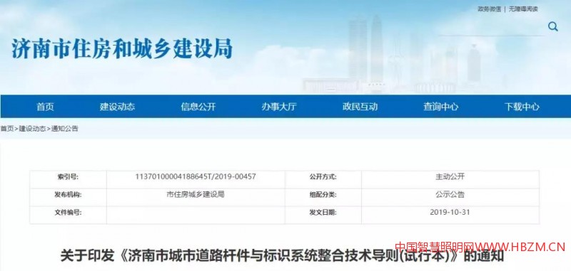 山东济南智慧灯杆、多功能灯杆整治相关导则