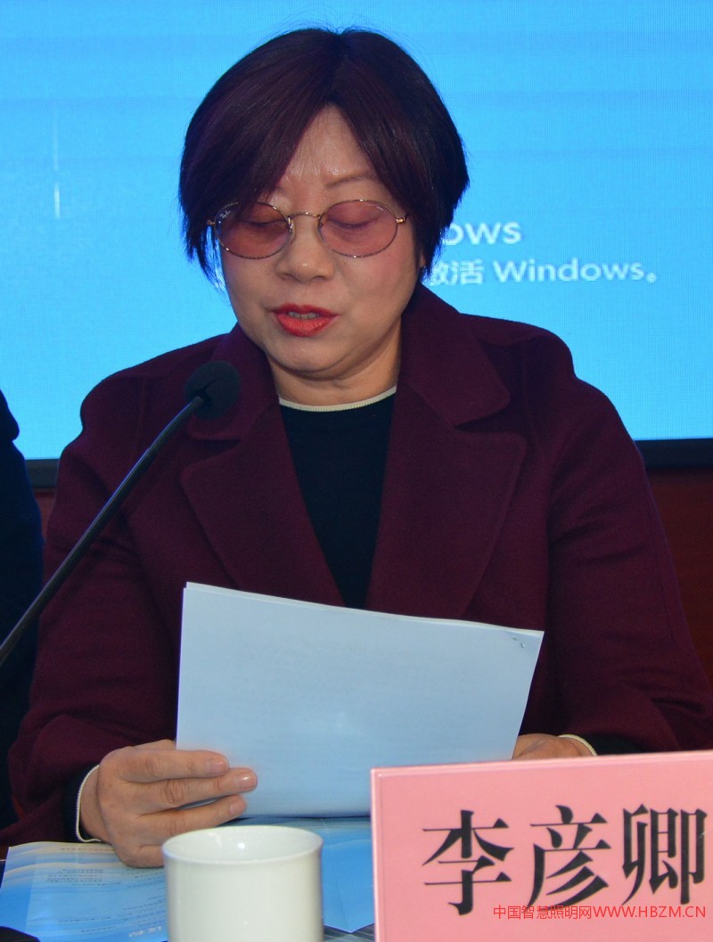 协会监事会主席李彦卿作河北省照明行业协会2019年监事会工作报告