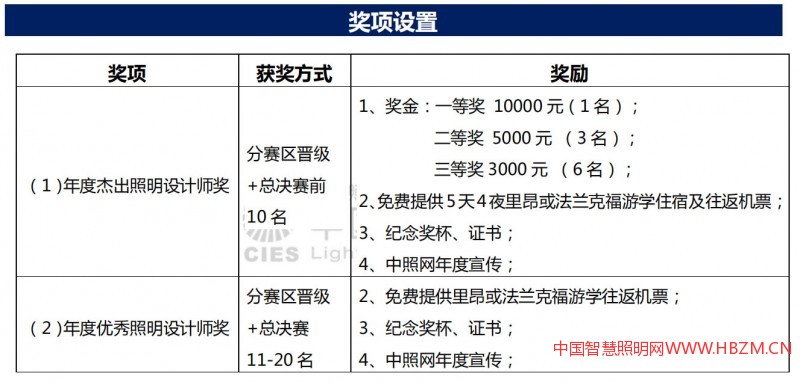 金手指照明奖项