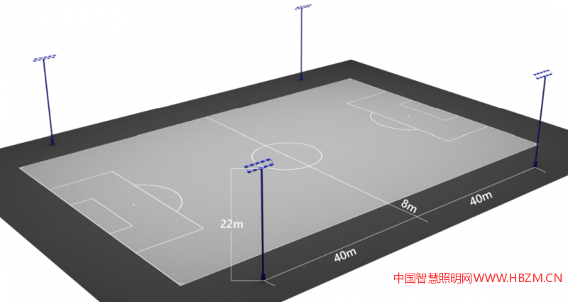 4杆照明系统示意图